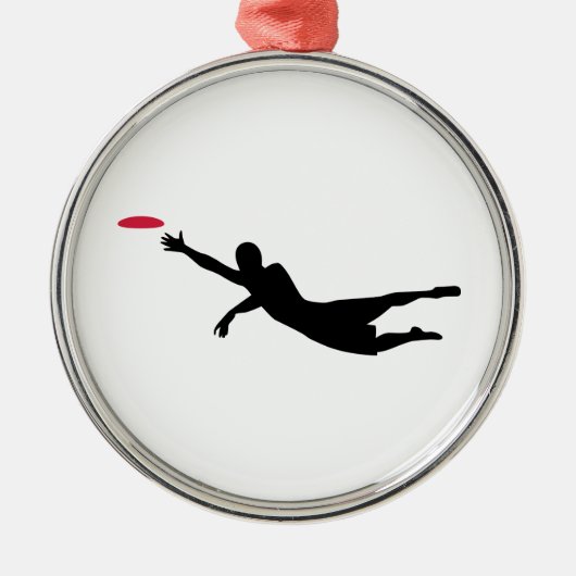 Diskgolf frisbee metalen ornament (Voorkant)