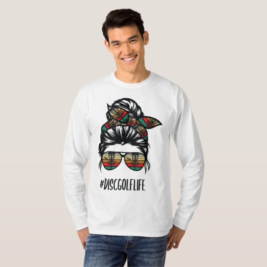 diskgolf mam boetskonige haarbril t-shirt (Voorkant volledig)