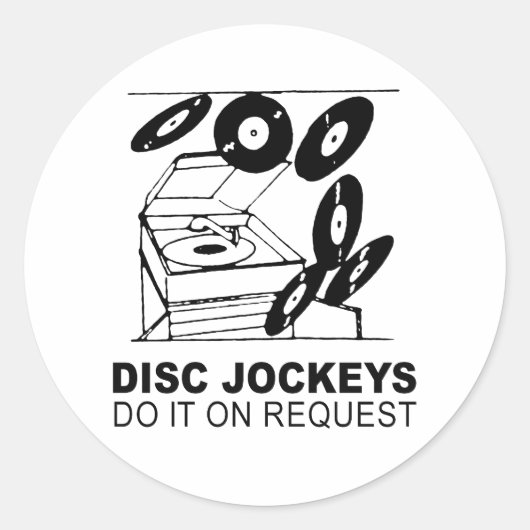 diskjockeys doen het op verzoek ronde sticker (Voorkant)