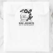 diskjockeys doen het op verzoek ronde sticker (Tas)