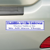 diskrediet bumpersticker (Op auto)