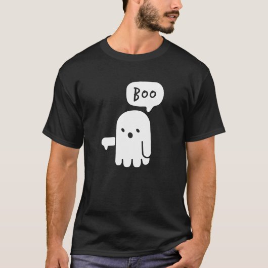 Dislike Ghost Boo Halloween Funny Halloween Costum T-shirt (Voorkant)