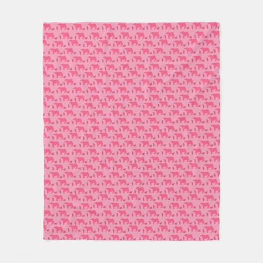Dismal Pink Fleece Blanket Cows Western Ranch Deken (Voorkant)