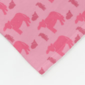 Dismal Pink Fleece Blanket Cows Western Ranch Deken (Hoek)