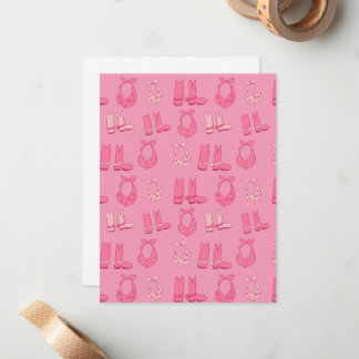 Dismal Pink Note Cards Cowboy Boots Bandanas Notitiekaartje