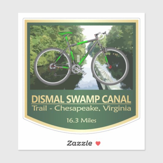 Dismal Swamp Canal Trail (fiets2) Sticker (Vel)