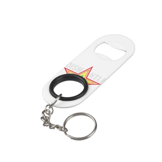 Dismantel Black Sleutelhanger met flesopening Mini Flessenopener (Achterkant Gekanteld)