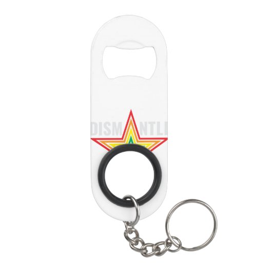 Dismantel Black Sleutelhanger met flesopening Mini Flessenopener (Achterkant)