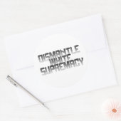 Dismantle White Supremacy Ronde Sticker (Envelop)