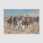 Dismounted the Fourth Troopers, Frederic Remington Tissuepapier (Voorkant)