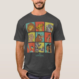 Disney De Leeuwenkoning Karakters 90s Raster T-shirt