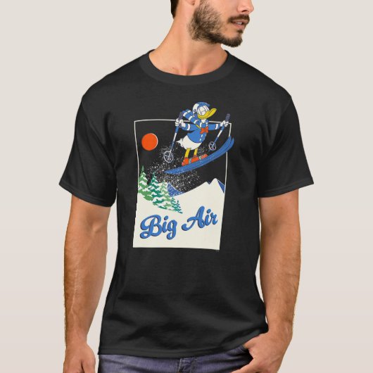 Disney Donald Duck Winter Sports Skiing Retro Ski  T-shirt (Voorkant)