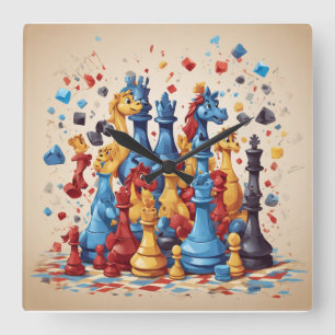 Disney-geïnspireerde wandklokken: Fusion van Class Vierkante Klok