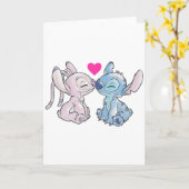 Disney Lilo &amp; Stitch Valentines Day Stitch &am Kaart (Gele Bloem)