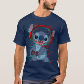 Disney Lilo Stitch Gamer Glitch Headset and Contro T-shirt (Voorkant)