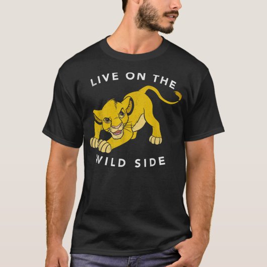 Disney Lion King Simba Live On The Wild Side Fierc T-shirt (Voorkant)