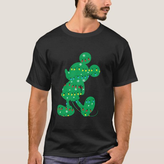 Disney Mickey Mouse Kerstverlichting   T-shirt (Voorkant)