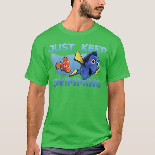 Disney Pixar Finding Dory Just Swimming With Nemo  T-shirt (Voorkant)