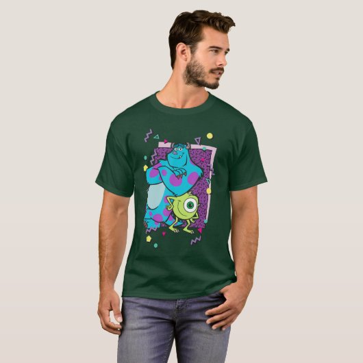 Disney Pixar Monsters Inc Mike And Sully 90s Style T-shirt (Voorkant volledig)