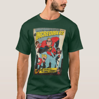 Disney Pixar The Incredibles Family Group Comic Vi T-shirt