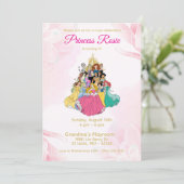 Disney Princess verjaardagsuitnodiging Kaart (Staand voorkant)