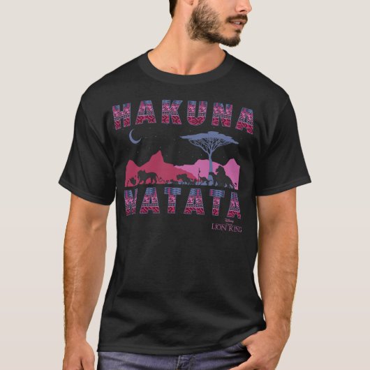 Disney The Lion King Hakuna Matata Moon And Mounta T-shirt (Voorkant)