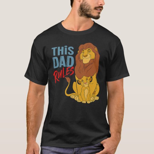 Disney The Lion King Simba and Mufasa This Dad Rul T-shirt (Voorkant)