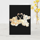Disney The Lion King Simba en Nala harten Valenti Kaart (Gele Bloem)