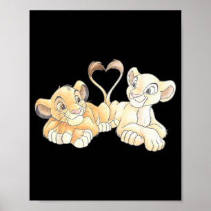 Disney The Lion King Simba En Nala Hartjes Valenti Poster