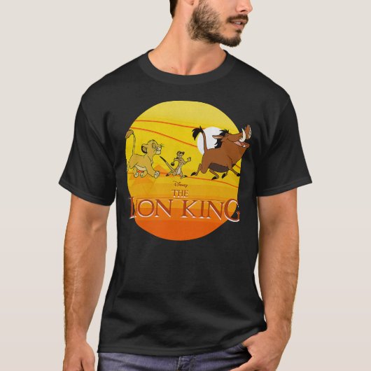 Disney The Lion King Simba Timon And Pumba Sunset T-shirt (Voorkant)
