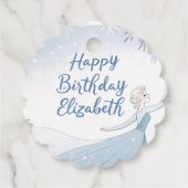 Disney's Frozen Elsa Birthday personalize name Bedankjes Labels (Achterkant)