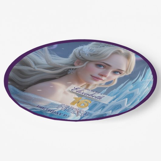 Disney's Frozen Elsa Birthday personalize name Papieren Bordje (Gekanteld)