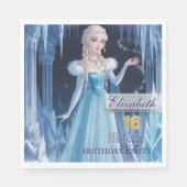 Disney's Frozen Elsa Birthday personalize name Servet (Voorkant)