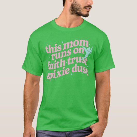 DisneyTinker Bell Moederdagzijn Moeder Loopt Op Ge T-shirt (Voorkant)