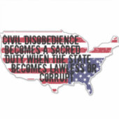 Disobedience Is A Duty In A Corrupt Nation Sticker (Voorkant)