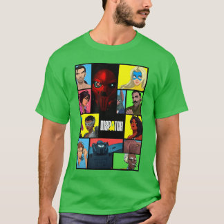 Dispatch Video Game Collage Design retro T-shirt