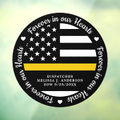 Dispatcher 911 Memorial Forever in ons hart Raamsticker (Vel 3)