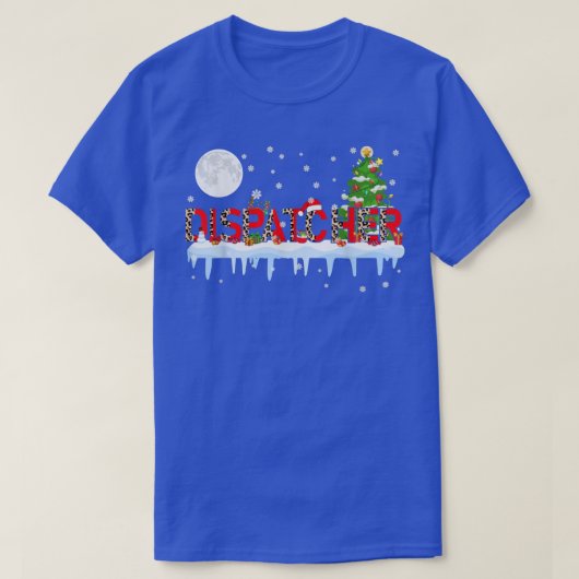 Dispatcher-boom Light Leopard Santa Hat Reind T-shirt (Design voorkant)