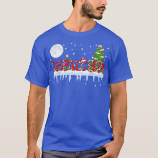 Dispatcher-boom Light Leopard Santa Hat Reind T-shirt