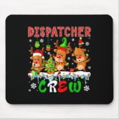Dispatcher Crew Three Cute Santa Elf Reindeers Xma Muismat (Voorkant)