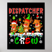 Dispatcher Crew Three Cute Santa Elf Reindeers Xma Poster (Voorkant)