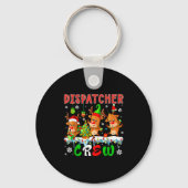 Dispatcher Crew Three Cute Santa Elf Reindeers Xma Sleutelhanger (Voorkant)