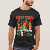 Dispatcher Crew Three Cute Santa Elf Reindeers Xma T-shirt (Voorkant)