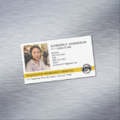 Dispatcher Custom Emergency Police Fire Foto Logo Magnetisch Visitekaartje (Voorbeeld)