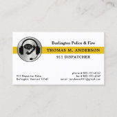 Dispatcher Custom Emergency Services 911 QR-code Visitekaartje (Voorkant)