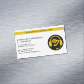 Dispatcher Custom Thin Gold Line 911 Noodsituatie Magnetisch Visitekaartje (Voorbeeld)