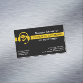Dispatcher Custom Thin Gold Line Emergency Logo Magnetisch Visitekaartje (Voorbeeld)