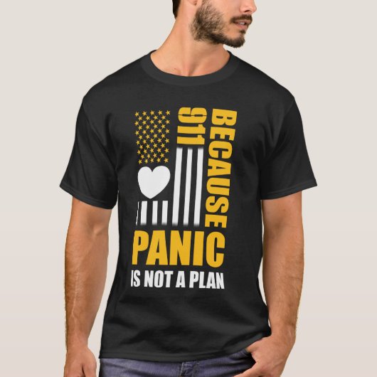 Dispatcher Dad 911 Eerste Resp T-shirt (Voorkant)