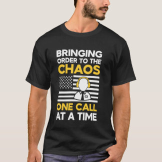 Dispatcher Dad Emergency Dispatcher 911 Eerste Res T-shirt