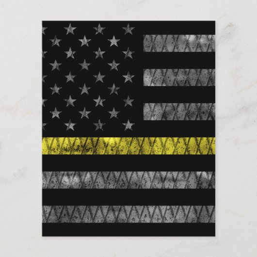 Dispatcher Dunne Gele Lijn Vlag Flyer (Voorkant)